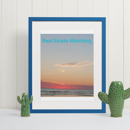 Sunset Sinari Thin canvas with Real Estate Matching Logo