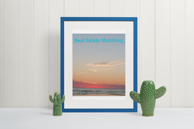 Sunset Sinari Thin canvas with Real Estate Matching Logo