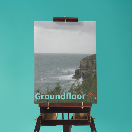 Seaside Serenity Photo paper poster with Groundfloor with House Logo
