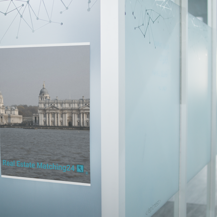 Riverside Beauty Poster with hangers with realestatematching24 with key Logo