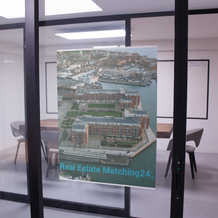 Nice City Poster with realestatematching24 without key Logo