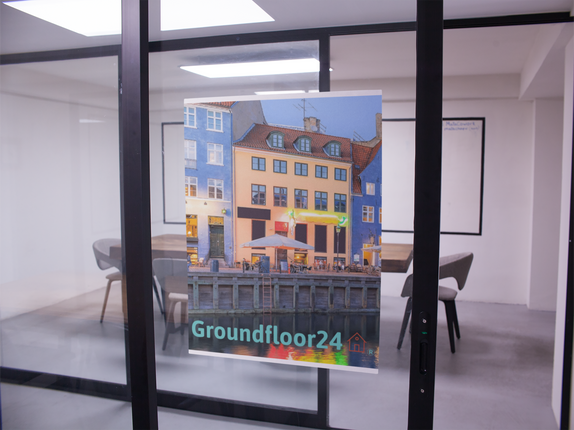 Nyhavn Poster with hangers with Groundfloor24 Logo