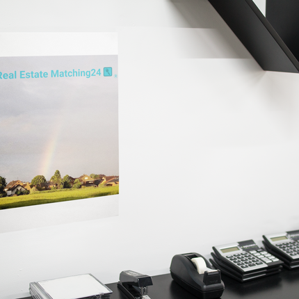 The Rainbow Sinari Photo paper poster with Real Estate Matching24 Logo