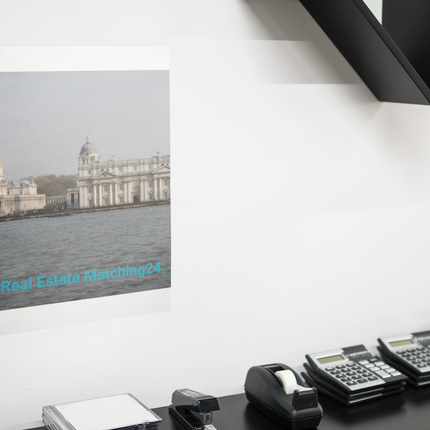 Riverside Beauty Poster with realestatematching24 without key Logo