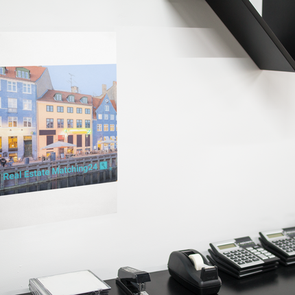 Nyhavn Poster with Real Estate Matching24 Logo