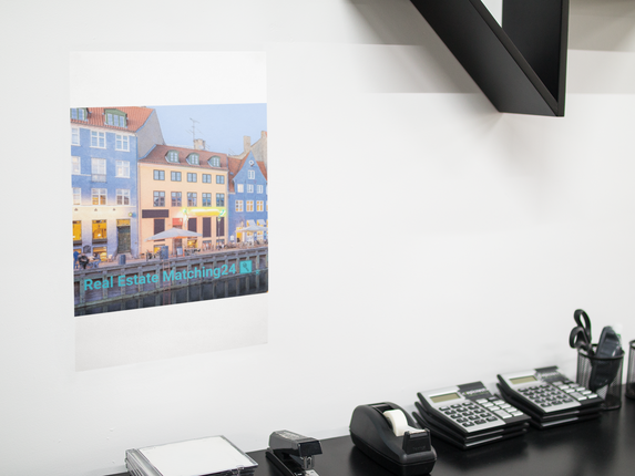 Nyhavn Poster with Real Estate Matching24 Logo