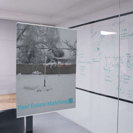 Winter Wonderland Framed poster with realestatematching with key Logo