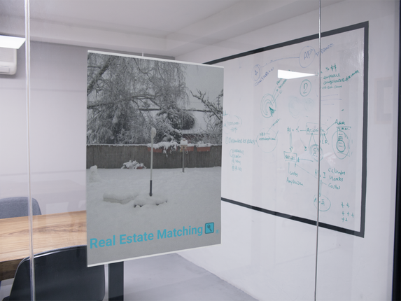 Winter Wonderland Framed poster with realestatematching with key Logo