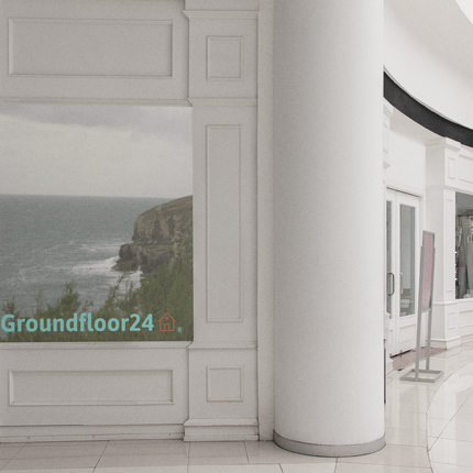Seaside Serenity Photo paper poster with Groundfloor24 with House Logo