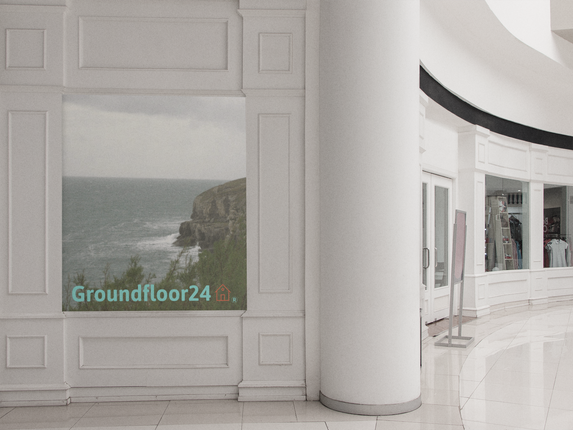 Seaside Serenity Photo paper poster with Groundfloor24 with House Logo