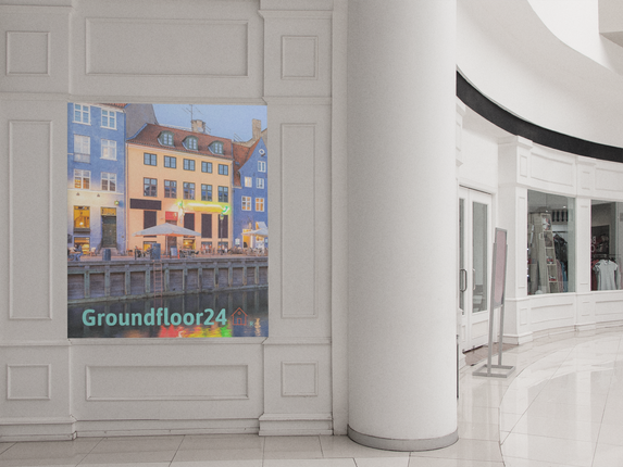 Nyhavn Thin canvas with Groundfloor24 Logo