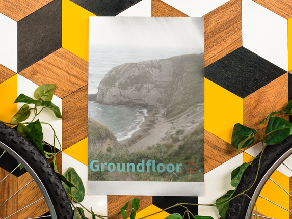 Sea & Hills Thin canvas with Groundfloor with House Logo