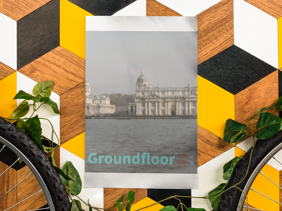 Riverside Beauty Poster with hangers with Groundfloor with House Logo
