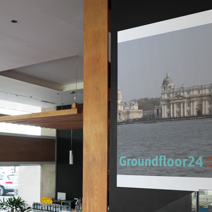 Riverside Beauty Poster with hangers with Groundfloor24 with House Logo