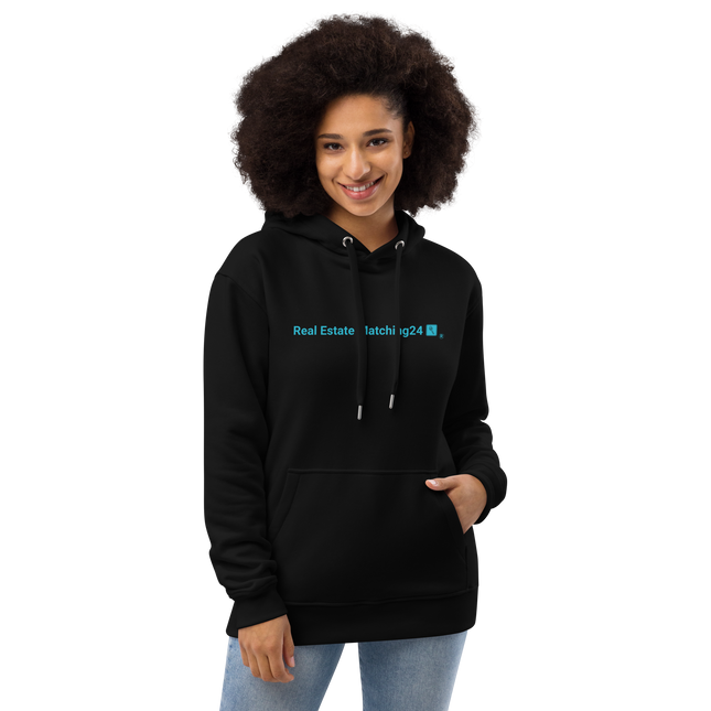 Premium eco hoodie with Real Estate Matching24 Logo