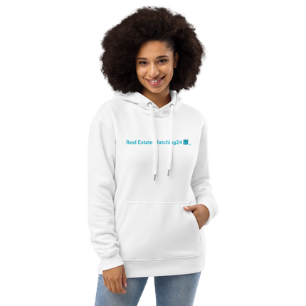 Premium eco hoodie with Real Estate Matching24 Logo