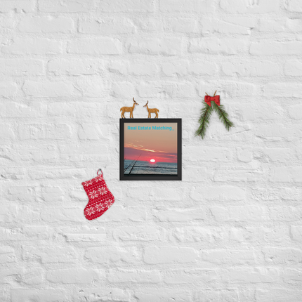 Beutiful Framed photo paper poster with Real Estate Matching Logo