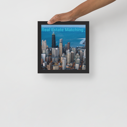 Beutiful Sinari Framed photo paper poster with Real Estate Matching Logo