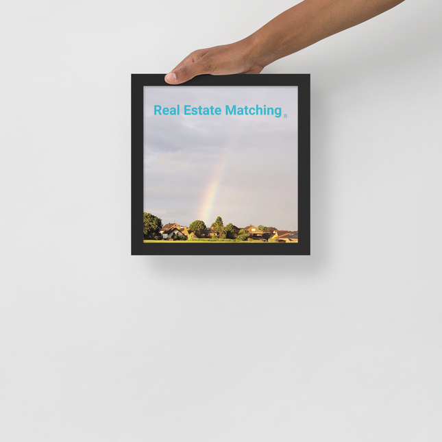 The Rainbow Sinari Framed photo paper poster with Real Estate Matching Logo