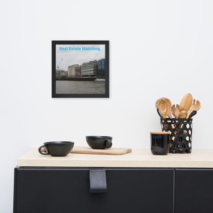 Beautiful Place Framed photo paper poster with Real Estate Matching Logo