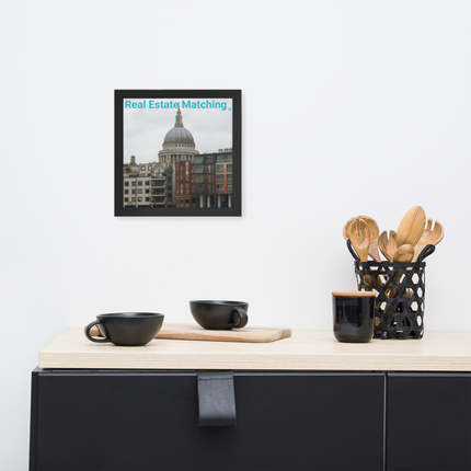 St. Paul's Cathedral Framed photo paper poster with Real Estate Matching Logo