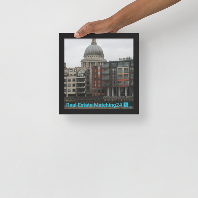 St. Paul's Cathedral Framed photo paper poster with Real Estate Matching24 Logo