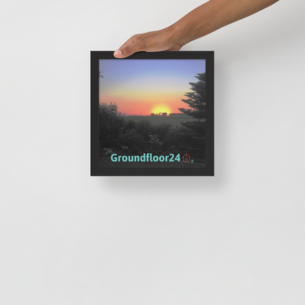 Beautiful Sunset Sinari Framed photo paper poster with Groundfloor24 with House Logo