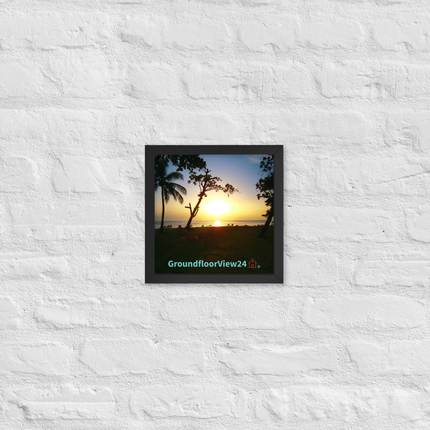 Beautiful Sea View Framed photo paper poster with groundfloorview24 with House Logo