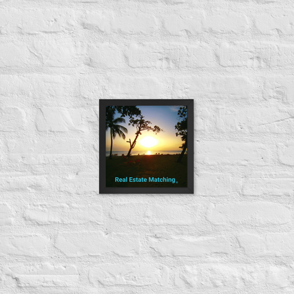 Beautiful Sea View Framed photo paper poster with realestatematching without key Logo