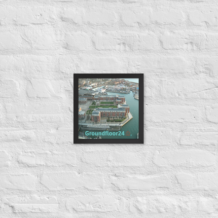 Nice City Framed photo paper poster with Groundfloor24 with House Logo