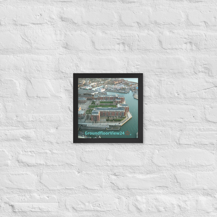 Nice City Framed photo paper poster with groundfloorview24 with House Logo