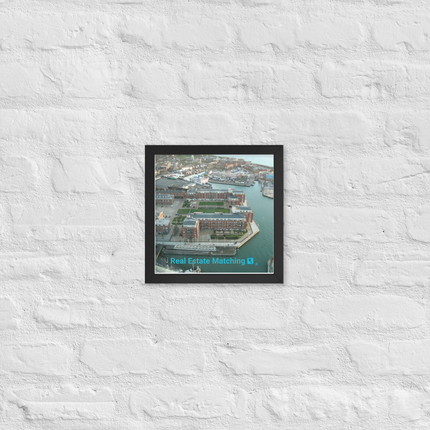 Nice City Framed photo paper poster with realestatematching with key Logo