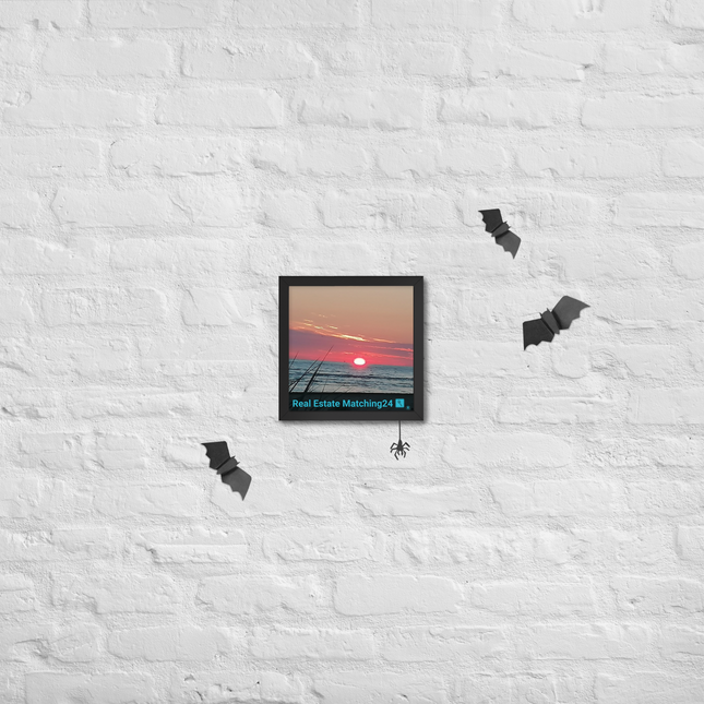 Beutiful Framed photo paper poster with Real Estate Matching24 Logo