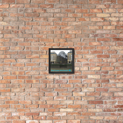 Hay's Galleria Framed photo paper poster with Real Estate Matching24 Logo