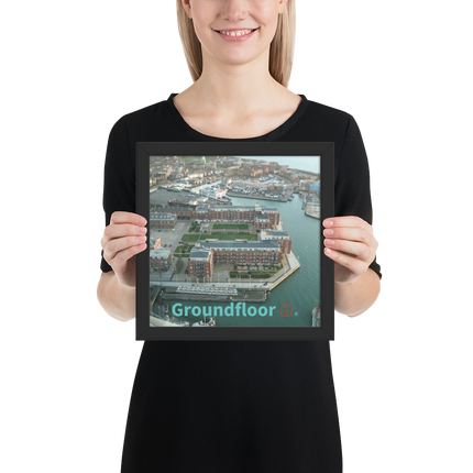 Nice City Framed photo paper poster with Groundfloor with House Logo