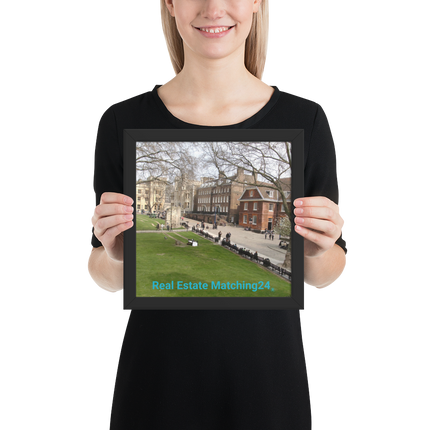 Beautiful Park Framed photo paper poster with realestatematching24 without key Logo