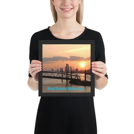 Evening Glow Framed photo paper poster with realestatematching without key Logo