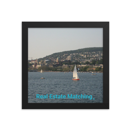 Beautiful River & Hills Sinari Framed photo paper poster with realestatematching without key Logo