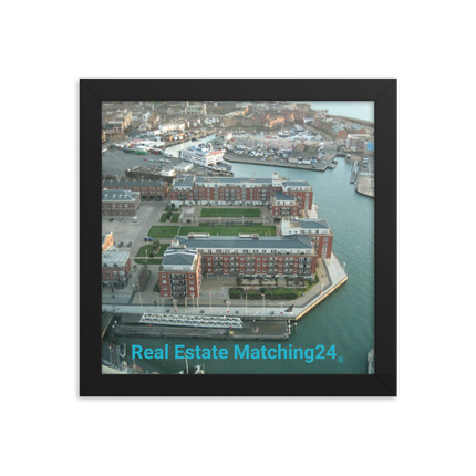 Nice City Framed photo paper poster with realestatematching24 without key Logo