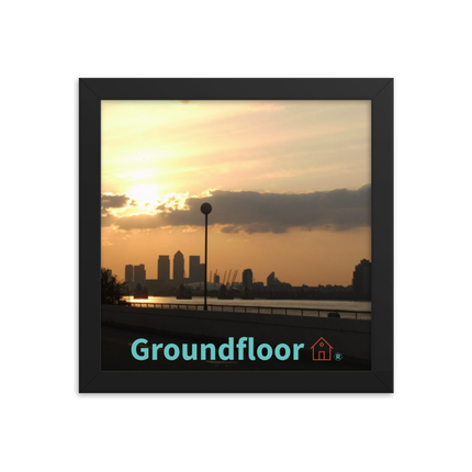 Majestic Sunset Framed photo paper poster with Groundfloor with House Logo