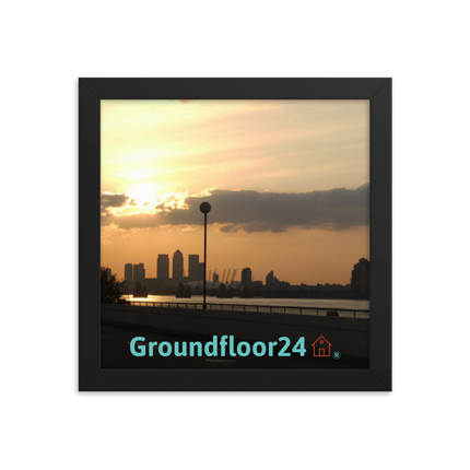 Majestic Sunset Framed photo paper poster with Groundfloor24 with House Logo