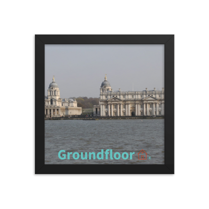 Riverside Beauty Framed photo paper poster with Groundfloor with House Logo