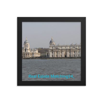 Riverside Beauty Framed photo paper poster with realestatematching24 without key Logo
