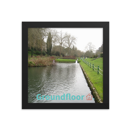 Lakeside Beauty Framed photo paper poster with Groundfloor with House Logo