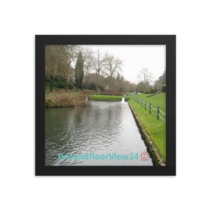 Lakeside Beauty Framed photo paper poster with groundfloorview24 with House Logo