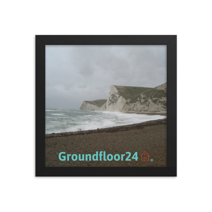 Waves and Sand Framed photo paper poster with Groundfloor24 with House Logo
