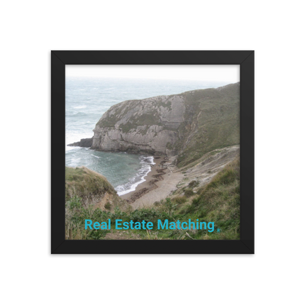 Sea & Hills Framed photo paper poster with realestatematching without key Logo