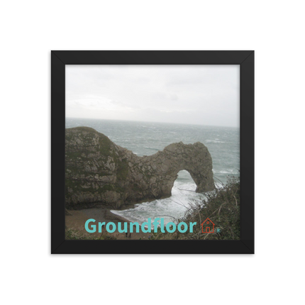 Coastal Escape Framed photo paper poster with Groundfloor with House Logo