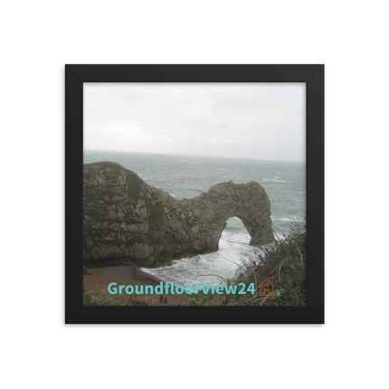 Coastal Escape Framed photo paper poster with groundfloorview24 with House Logo
