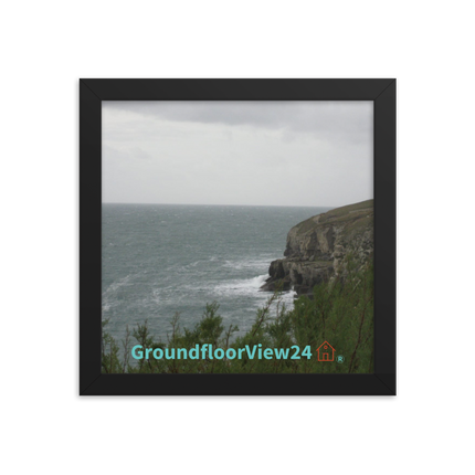 Seaside Serenity Framed photo paper poster with groundfloorview24 with House Logo